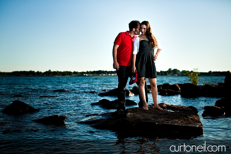 Sault Ste Marie Engagement Photography - Tara and Tony on the rocks - Sneak peek