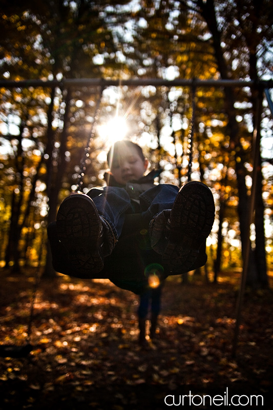 Family Photo Shoot - boy on swing