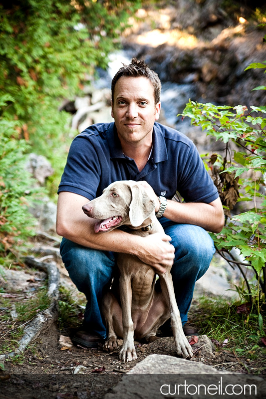 Family Photography - scott and pacey, man and dog
