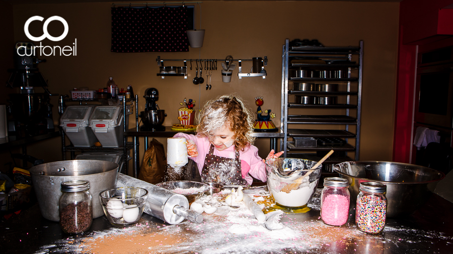 Sault Ste Marie Kid Photography - Liz cooking in the bakery - sneak peek