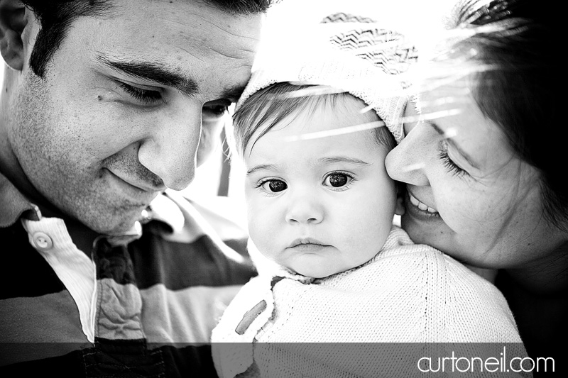 Macy six month baby shoot - Macy, mom and dad