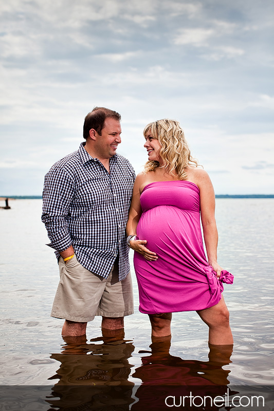 Sault Ste Marie Maternity Photography - Sarah and AJ maternity shoot sneak peek on the beach