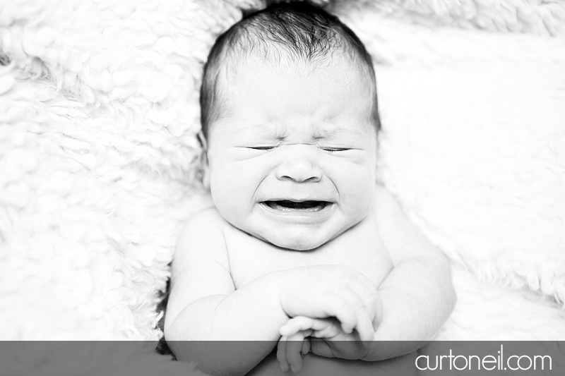 Sault Ste Marie Newborn Photography - Introducing Reese Penelope - newborn, football, baby