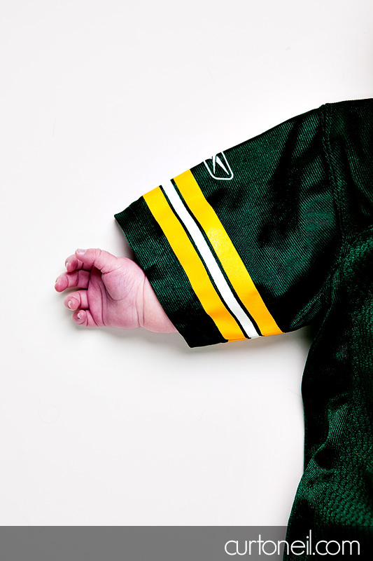 Sault Ste Marie Baby Photographer - Reese in her Packers gear