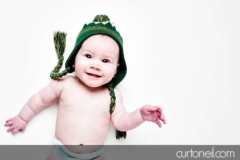 Sault Ste Marie Baby Photographer - Reese in her Packers gear