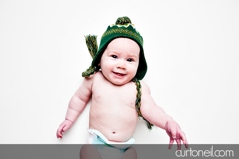 Sault Ste Marie Baby Photographer - Reese in her Packers gear