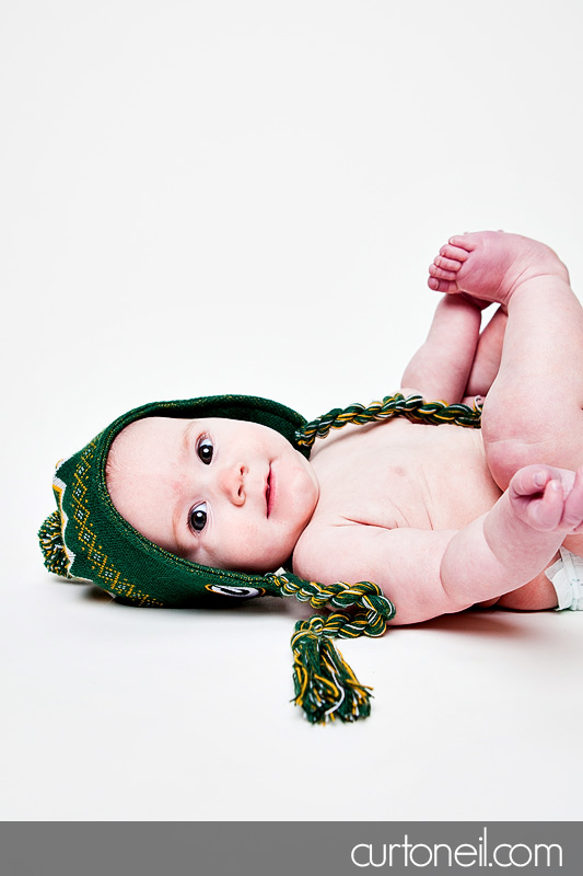 Sault Ste Marie Baby Photographer - Reese in her Packers gear