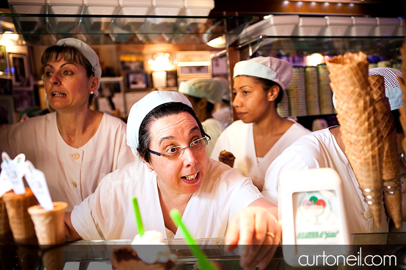 Selling Gelato - San Gimignano, Tuscany, Italy