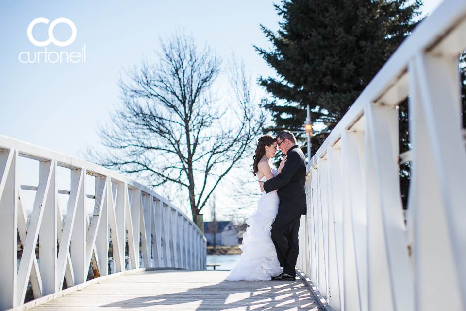 Sault Ste Marie Wedding Photography - Allison and Tim - sneak peek, boardwalk, bridge