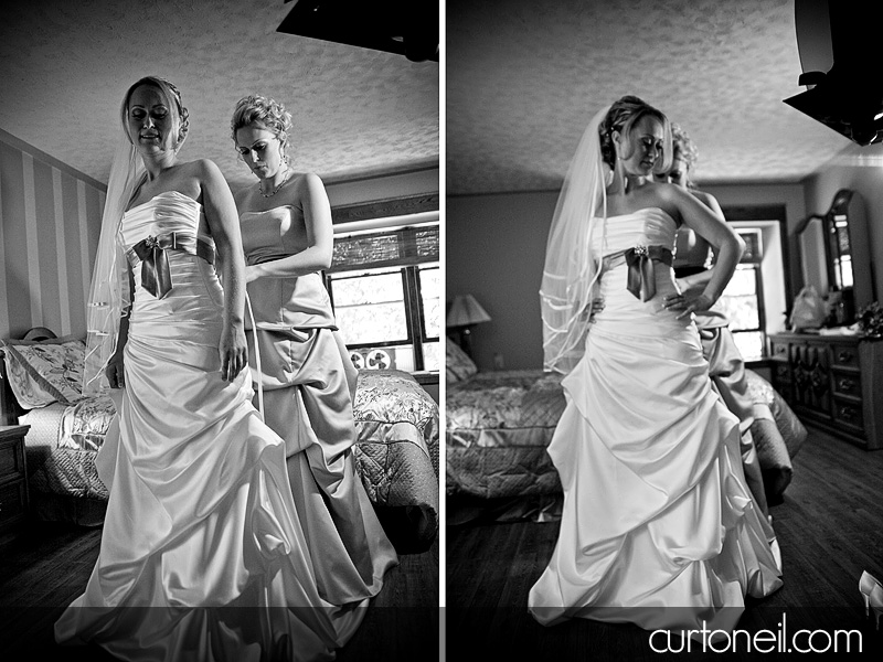 bride and sister wedding gown prep - st. joe's island wedding