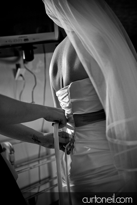 bride wedding gown prep - st. joe's island wedding