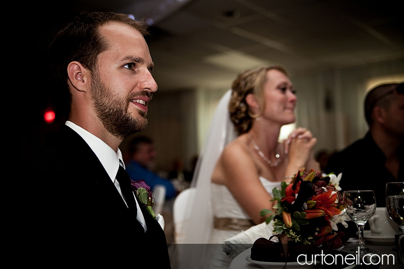 groom reception reaction - st. joe's island wedding