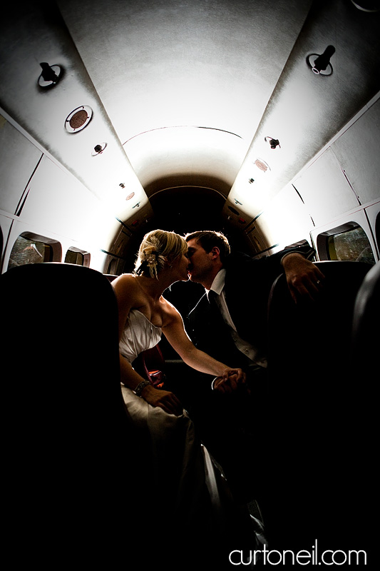 Sault Ste Marie Wedding Photography - Bridget and Brian - inside a plane sneak peek
