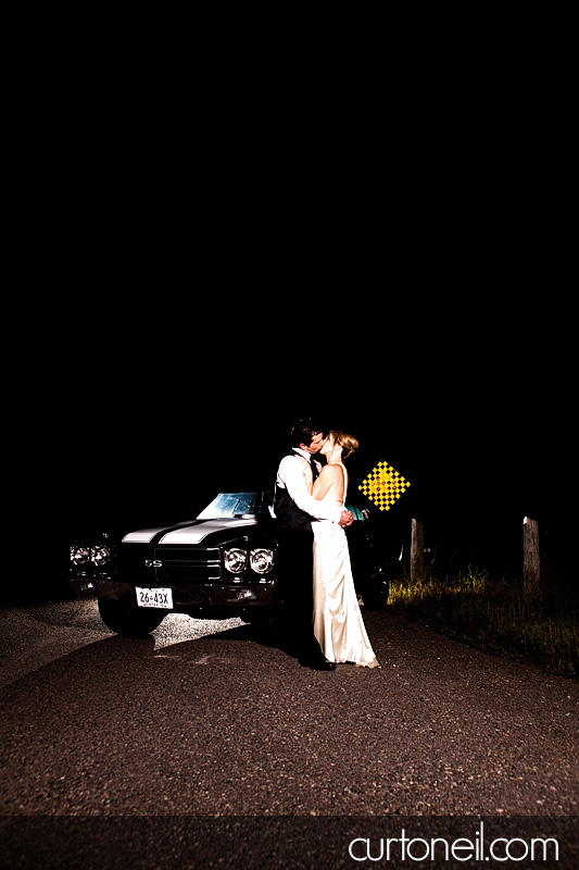Sault Ste Marie Wedding Photography - Carol and Rob - 1970 Chevelle on a dead end street