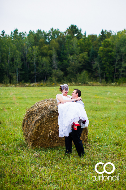 Sault Ste Marie Wedding Photography - Danielle and Brendan - Bruce Mines, Lawrence Springwater Farms, balloon, haybale, barn