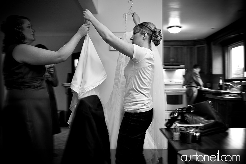 Sault Wedding - bride getting ready