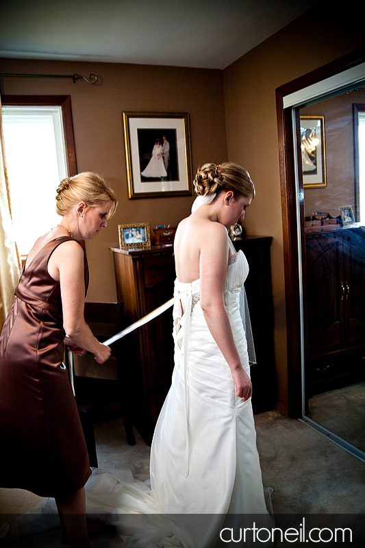Sault Wedding - bride getting ready