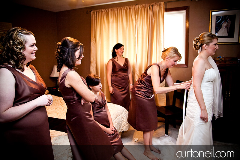 Sault Wedding - bride getting ready
