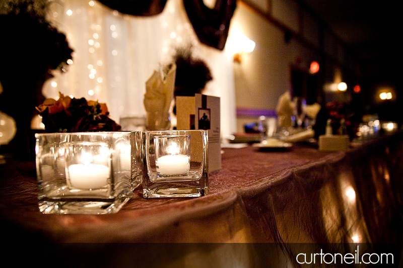 Sault Wedding - reception candles