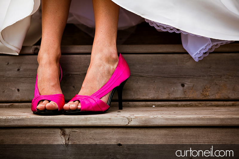 Wedding - Jill and John - hot pink shoes