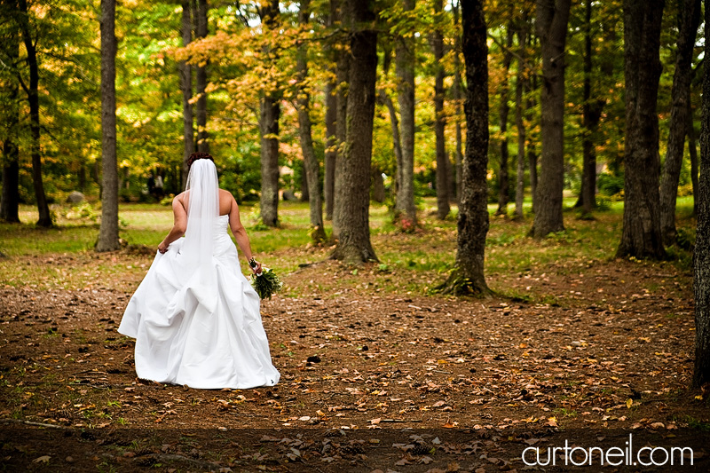 Sault Ste Marie Wedding - bride walking