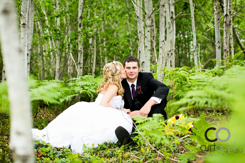 Sault Ste Marie Wedding Photography - Julia and Travis - sneak peek, sitting in the woods