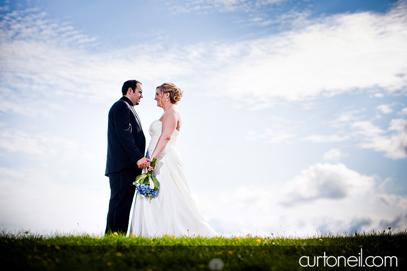 Sault Ste Marie Wedding Photogrpahy - Kaytee and Mike - on top of the hill