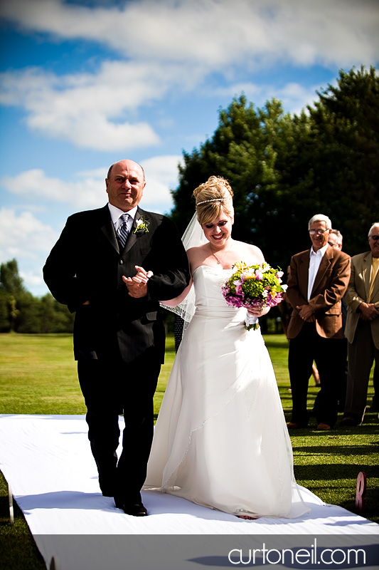 Sault Ste Marie Wedding - Katie and Paul - father daughter walking down the aisle