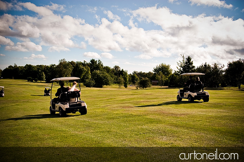 Sault Ste Marie Wedding - Katie and Paul - golf carts