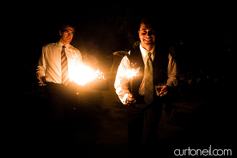 Sault Ste Marie Wedding - Katie and Paul - sparklers