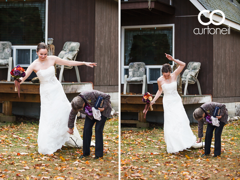 Sault Ste Marie Wedding Photography - Lisa and Hank - St. Joseph Island, fall, cold, outdoor wedding