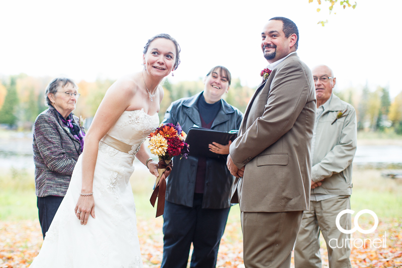 Sault Ste Marie Wedding Photography - Lisa and Hank - St. Joseph Island, fall, cold, outdoor wedding