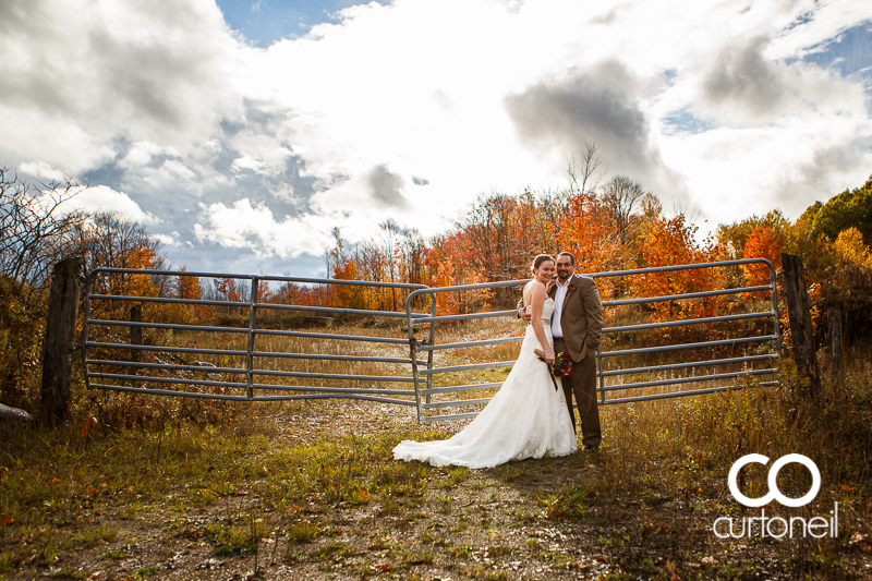 Sault Ste Marie Wedding Photography - Lisa and Hank - St. Joseph Island, fall, cold, outdoor wedding