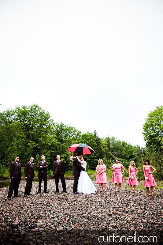 Sault Ste Marie Wedding - Mel and Tim - in the rain