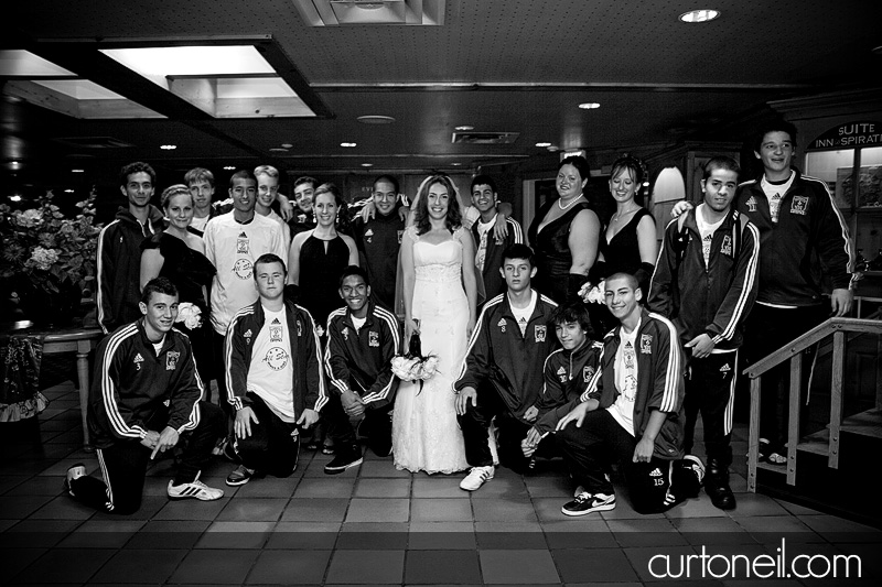 sault wedding - soccer team photo