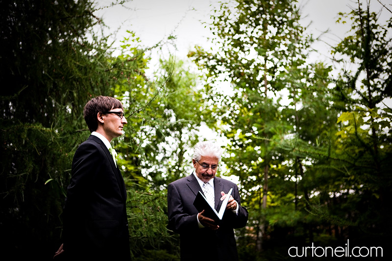 Sault Ste Marie Wedding - Rebecca and Brent - groom waiting patiently