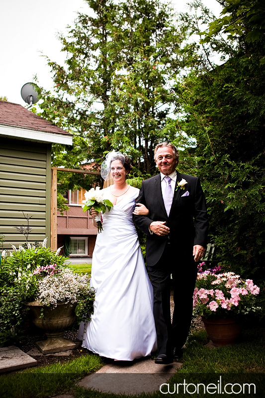 Sault Ste Marie Wedding - Rebecca and Brent - father walking down aisle