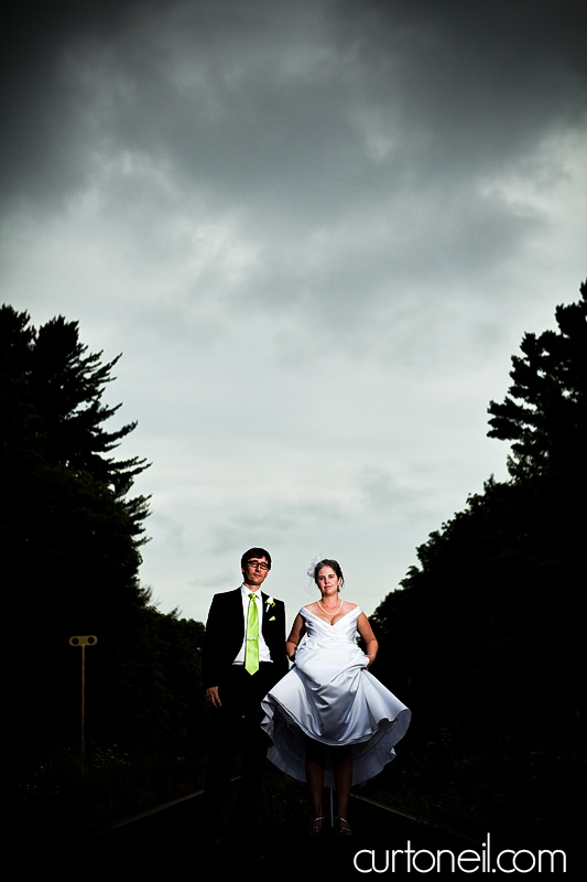 Sault Wedding Photography - Rebecca and Brent - On the tracks