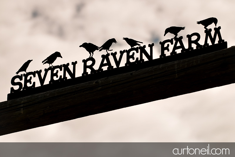 Sault Ste Marie Wedding Photography - Rachel and Ryan - the Seven Raven Farm sign