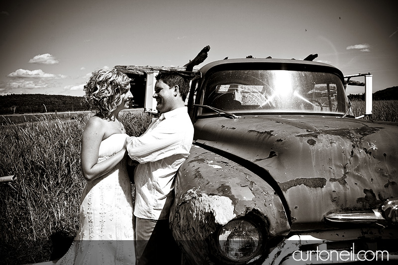 Sault Ste Marie Wedding Photography - Rachel and Ryan - old truck