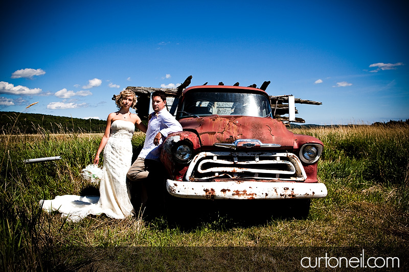 Sault Ste Marie Wedding Photography - Rachel and Ryan - old truck