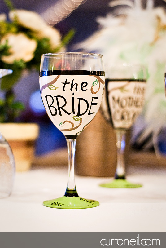 Sault Ste Marie Wedding Photography - Rachel and Ryan - reception glass
