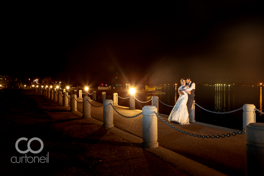 Sault Ste Marie Wedding Photography - Sandra and Caleb - sneak peek, night, dock, bushplane