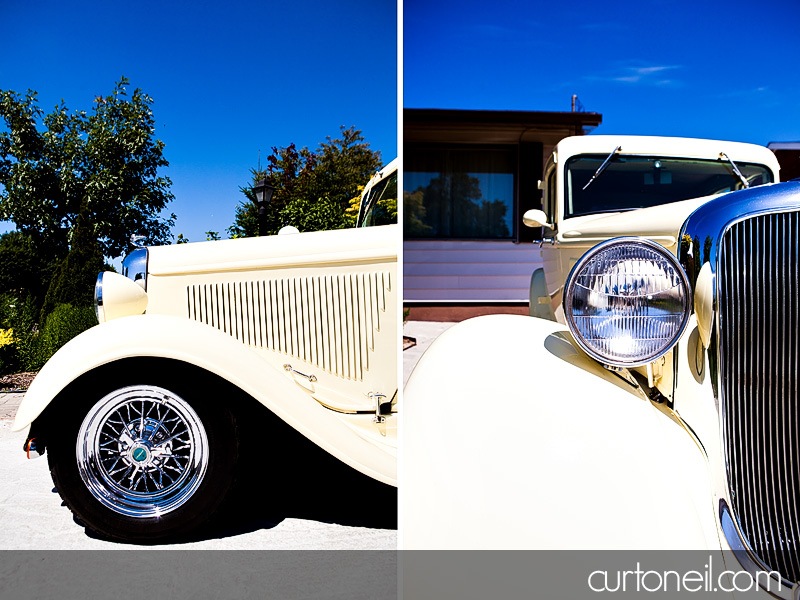 Sault Ste Marie Wedding Photography - Stella and Mike - old car, retro buildings, marconi