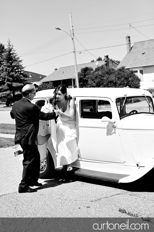 Sault Ste Marie Wedding Photography - Stella and Mike - old car, retro buildings, marconi
