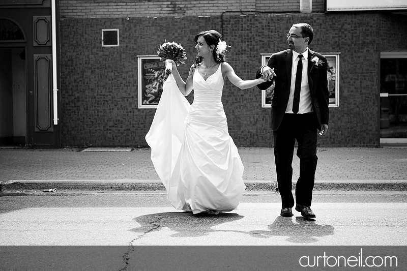Sault Ste Marie Wedding Photography - Stella and Mike - old car, retro buildings, marconi