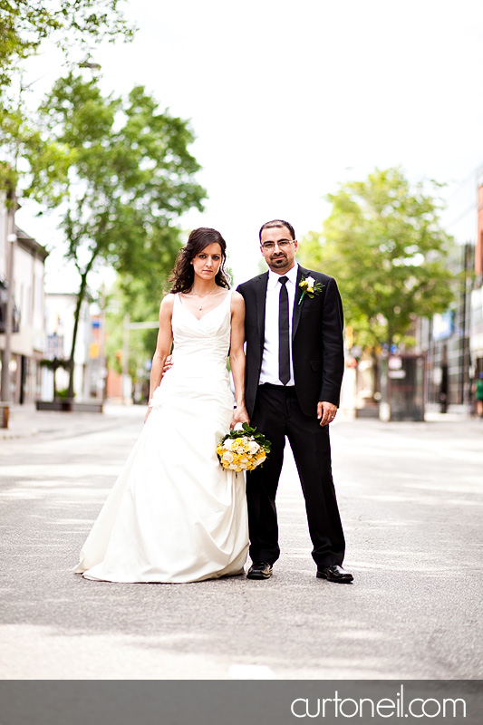 Sault Ste Marie Wedding Photography - Stella and Mike - old car, retro buildings, marconi