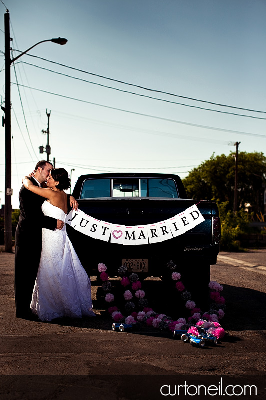 Sault Ste Marie Wedding Photography - Sonia and Jason - Sneak peek with the truck