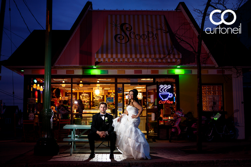 Sault Ste Marie Wedding Photography - Stacey and Jon - sneak peek, Scoops Ice Cream, Queen St. downtown