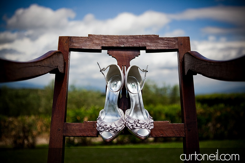 the bride's shoes at Borgo Iesolana - Bucine Tuscany Italy wedding